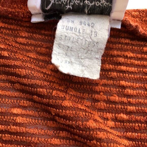 VTG 70s Jonathan‎ Logan Ginger Brown Woven Midi Dress Cardigan Set USA Made 4/6 - Picture 9 of 10